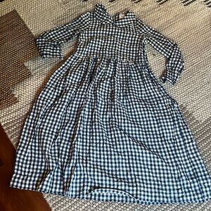 Classic Linen checked dress.